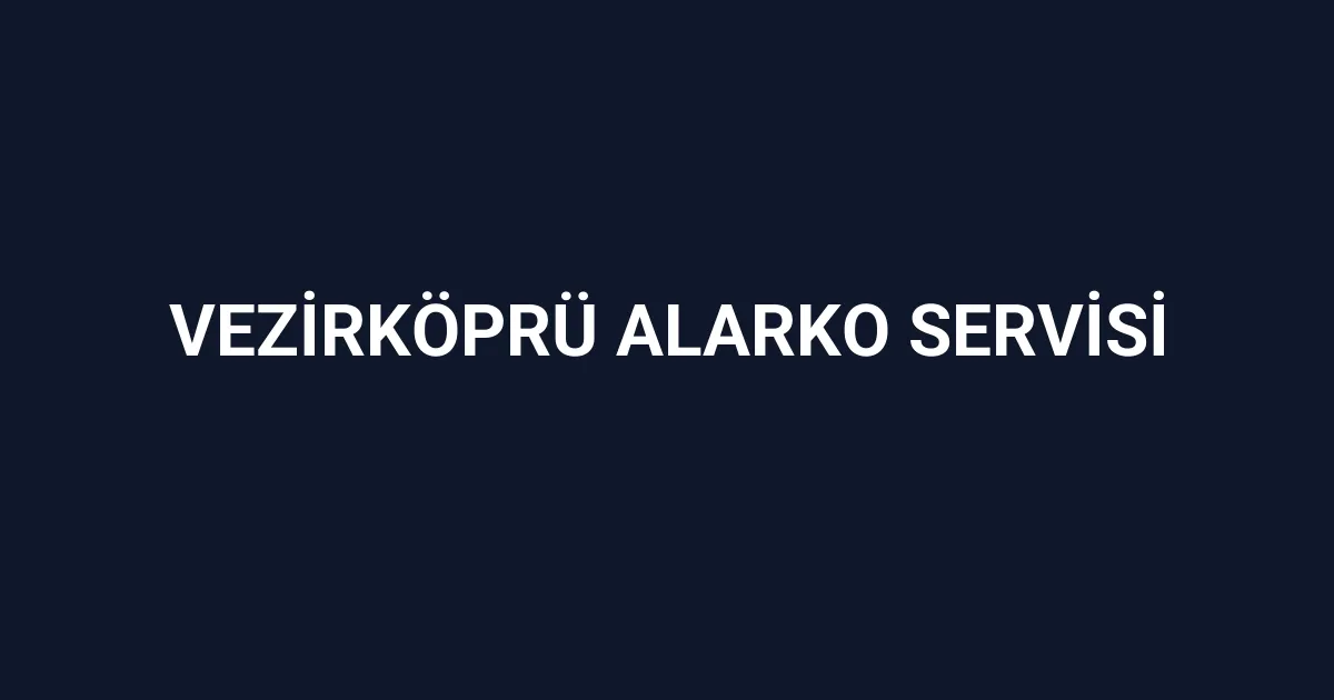 Vezirköprü Alarko Servisi